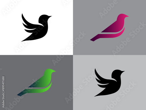 A collection of bird logos vector .