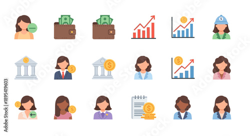 A professional woman symbolizes financial success and decision-making, ideal for business presentations and marketing materials.