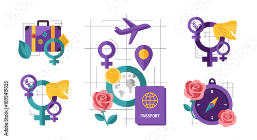 A vibrant graphic symbolizing gender equality, perfect for campaigns promoting inclusivity and diversity.