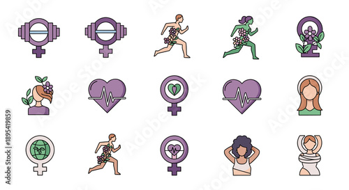 A powerful symbol combining gender equality and environmental awareness, ideal for campaigns promoting sustainability and inclusivity.