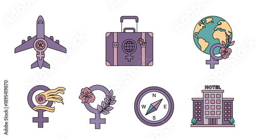 A vibrant symbol of gender equality adorned with a flower, promoting unity and diversity in modern society.