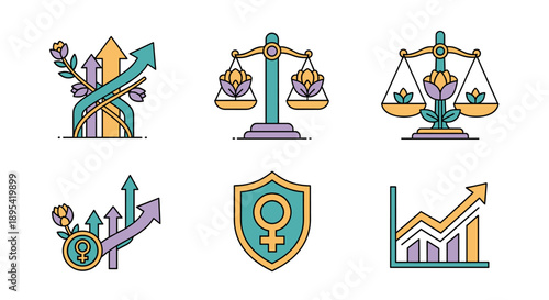 A vibrant symbol promoting gender equality, ideal for campaigns advocating inclusivity and empowerment.