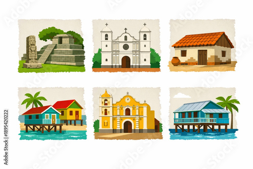Honduran Architectural Heritage Illustration