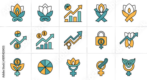 A vibrant graphic symbolizing financial growth and success, ideal for business presentations and marketing materials.