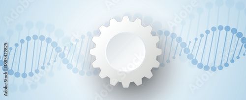 Futuristic science wallpaper, DNA strands, connected neural web