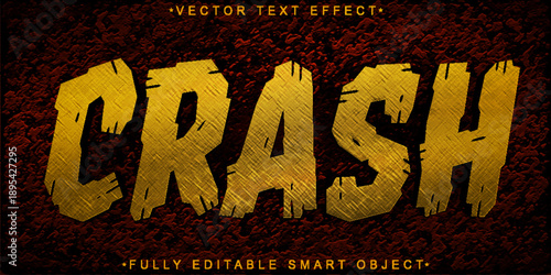  Crash Impact Destruction Typography Vector Fully Editable Smart Object Text Effect