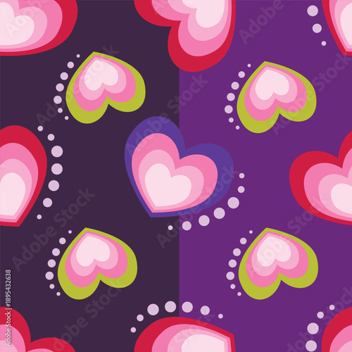 seamless pattern with hearts
