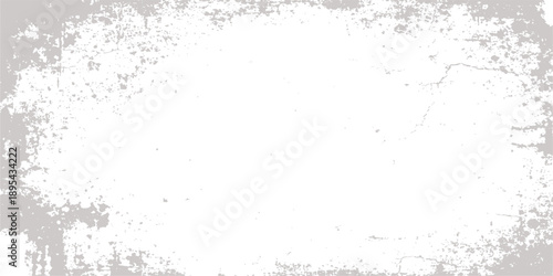 Abstract grunge background with a dark vintage frame featuring black ink splatters and a dirty paper texture design on a weathered wall pattern