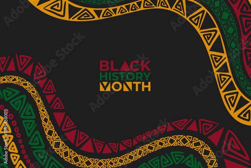 hand drawn black history month Pattern background
