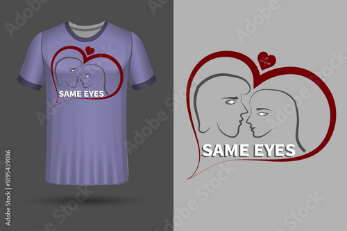 For Valentine T-Shirt Design Template