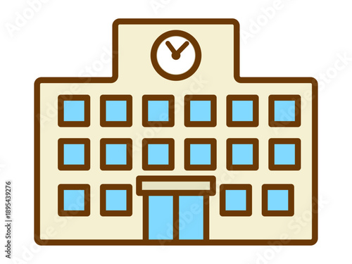 かわいい学校の校舎のイラスト素材3