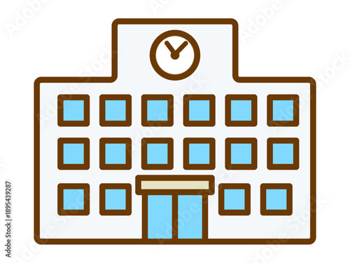 かわいい学校の校舎のイラスト素材2