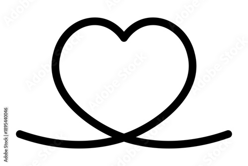 ハートの線アイコン