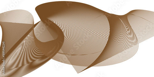 A brown vector pattern design featuring white paper clip art and ball objects as creative art equipment