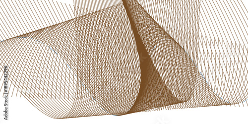 A brown leather tie with a unique zipper texture is isolated as a fashion object on a white background, perfect for a clothing gift or matching pattern shoes