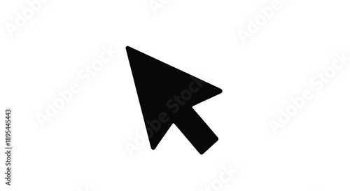A simple black arrow cursor is displayed on a white background