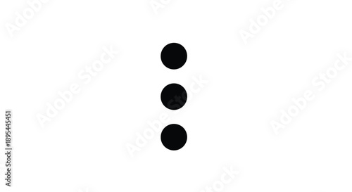 Three black circles vertically aligned on a white background