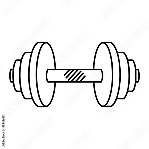 dumbbell icon minimal outline