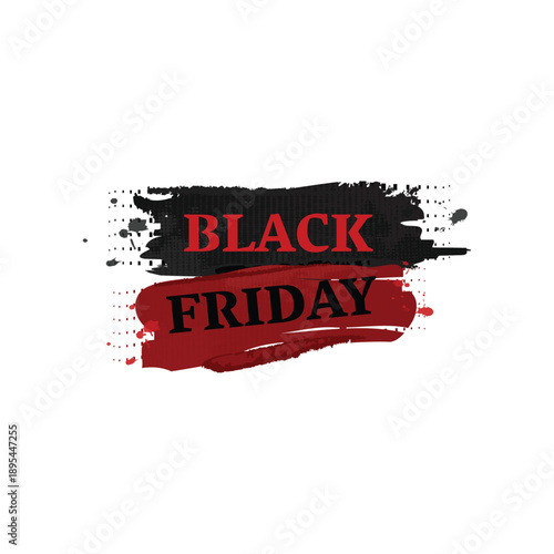 Grunge black friday brush stroke design