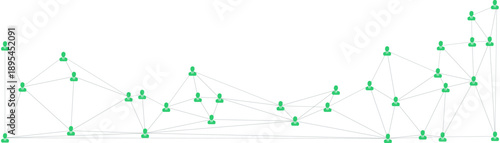 Global network connections, people connected through digital links, social network visualization 