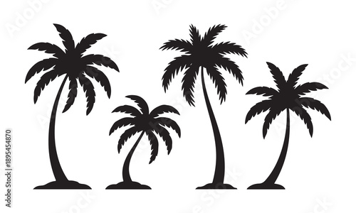 Wallpaper Mural Tropical palm trees silhouette collection Torontodigital.ca