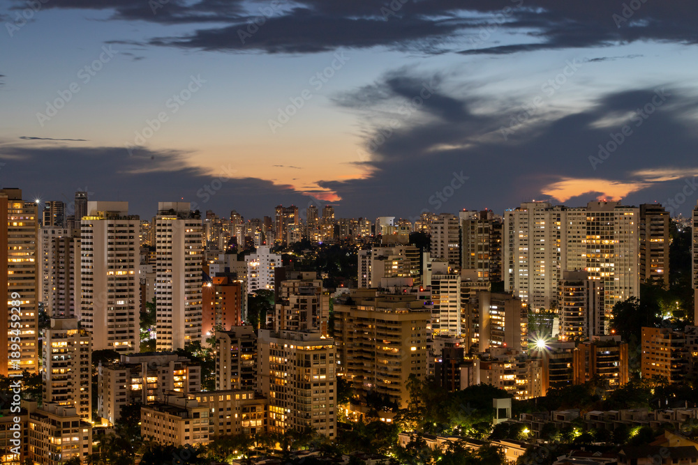 Obraz premium por do sol em sao paulo