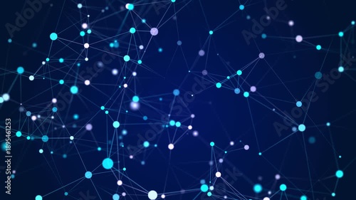 Data binding cells. Digital blockchain concept and information transmission system. 3D rendering.