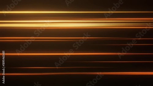 A horizontal digital design featuring a black background with a white horizontal bar at the bottom and colorful glowing horizontal stripes in shades of orange and yellow