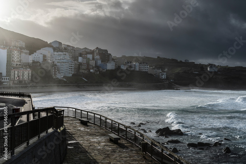 Malpica de Bergantiños village in Galicia, Spain, during winter.