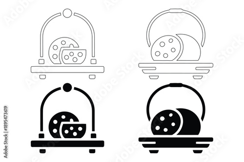Food Icons: Cheese and Salami