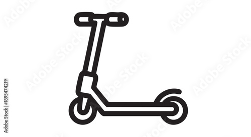 A sleek electric scooter viewed from the side on a plain background