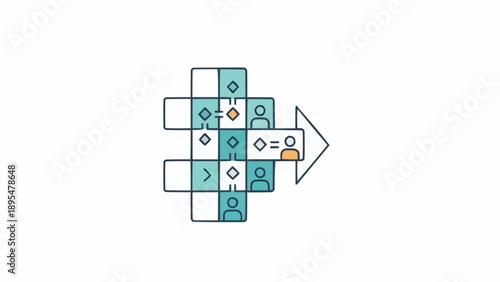 Flowchart process diagram business workflow.