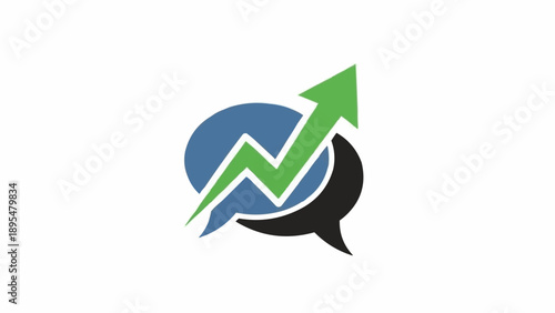 Green Arrow Graph Increase Chart.