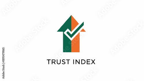 Green and orange trust index logo.