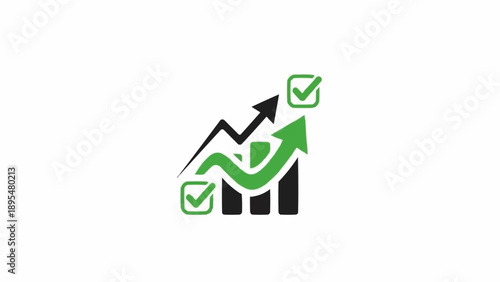 Green Arrow Graph with Checkmarks.