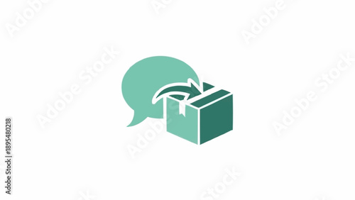 Green box with speech bubble icon.