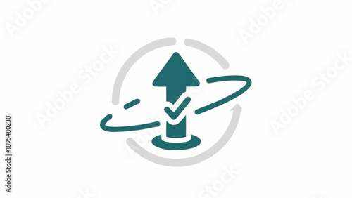 Green Arrow Up Check Mark.