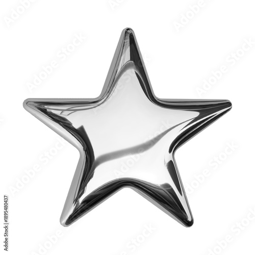 Tableau sur toile 3d chrome star