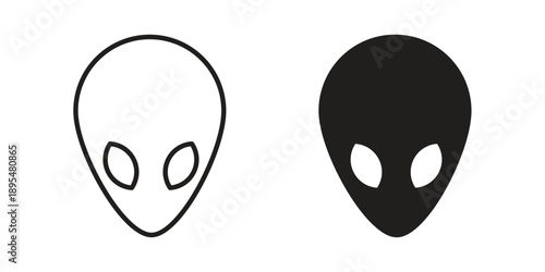 Alien icon for an app or web design interface vector