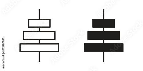 Align center icon for an app or web design interface vector