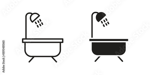 Bathroom icon for an app or web design interface vector