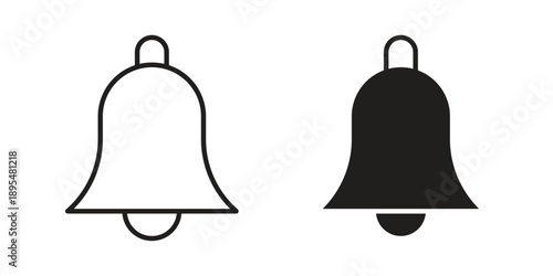 Bell icon for an app or web design interface vector