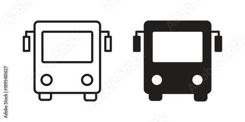 Bus icon for an app or web design interface vector
