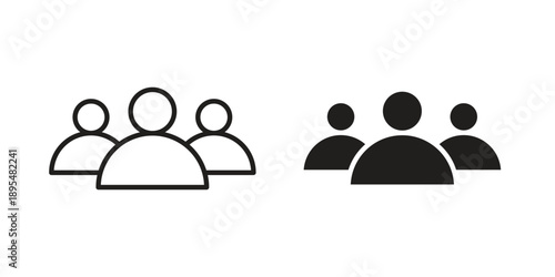 Community icon for an app or web design interface vector