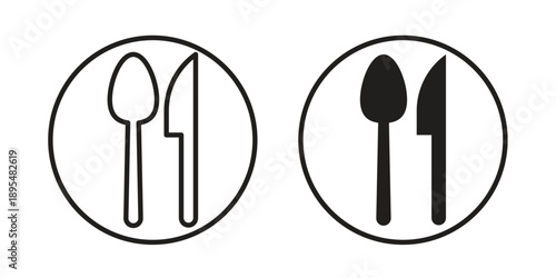 Cutlery icon for an app or web design interface vector