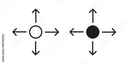 Directions icon for an app or web design interface vector