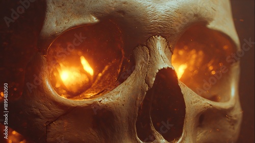 skull with fire eyes