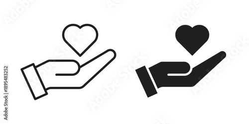 Donate icon for an app or web design interface vector