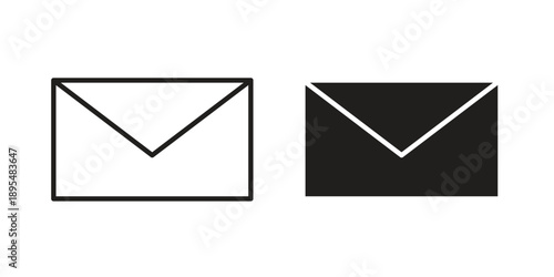 Email button icon for an app or web design interface vector
