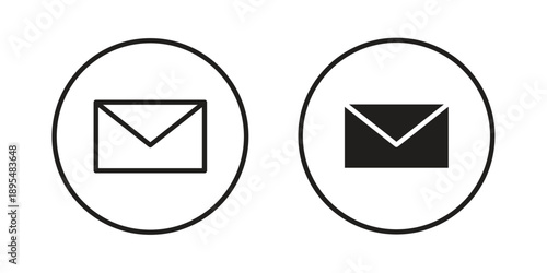 Email icon for an app or web design interface vector